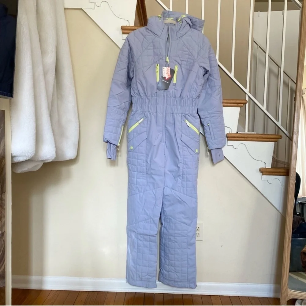 NWT Free People Movement All Prepped Ski Suit Steel Purple Medium